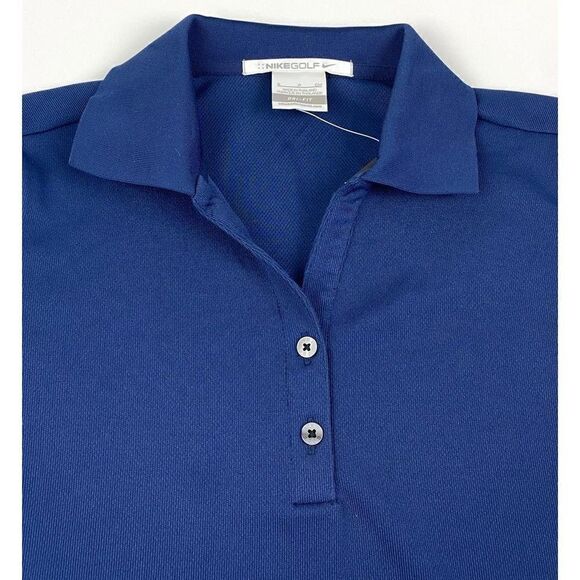 Nike Golf Dri Fit Short Sleeve Polo Womens Size Small Navy Blue Activewear NWT!! - Picture 2 of 12